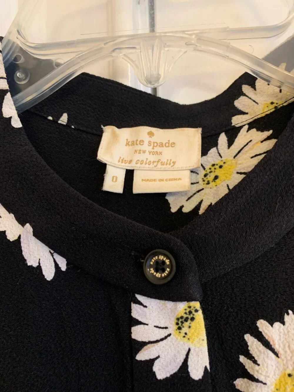 Kate Spade Daisy Dot Crepe Romper Size 0